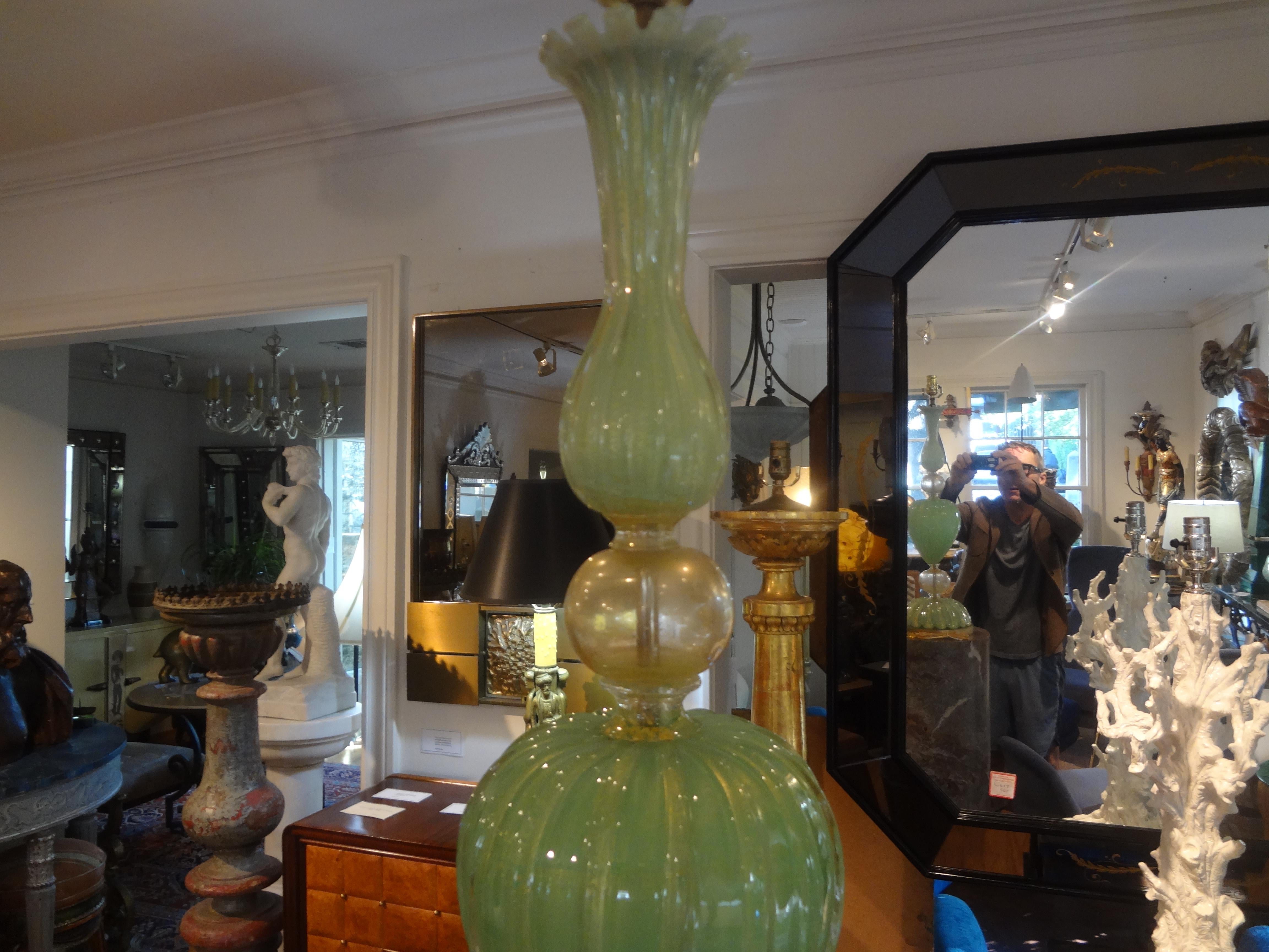 Late 20th Century Large Murano Glass Lamp by Seguso For Sale