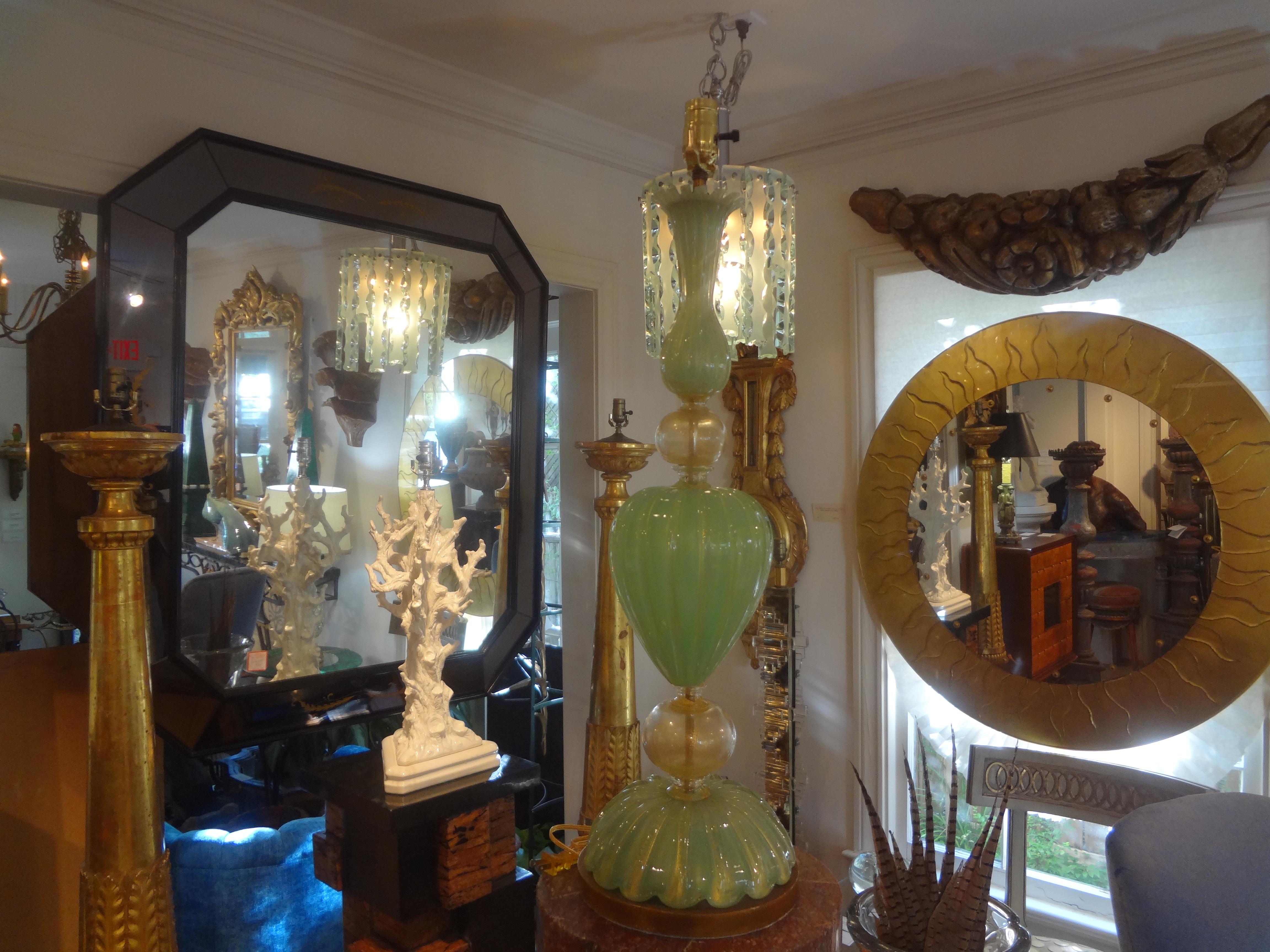 Grande lampe en verre de Murano par Seguso en vente 1