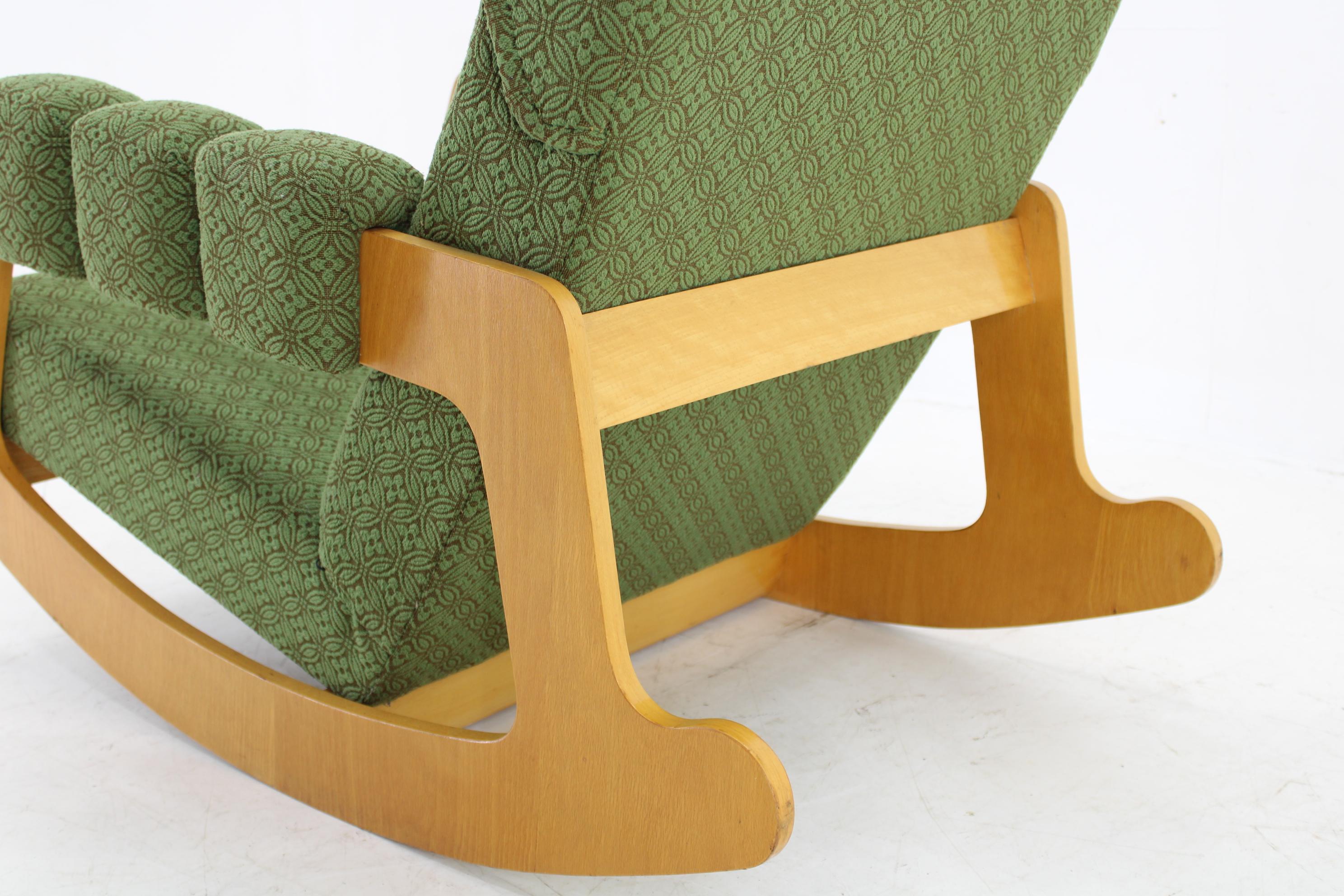Großer seltener brutalistischer Schaukelstuhl, Tschechoslowakei, 1970er Jahre im Angebot 7