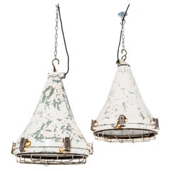 1970's Large Scale Nautical Ships Lamps - Pair