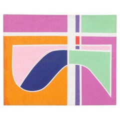 Dipinto acrilico in stile Pop Art su grande formato degli anni ’70, attribuito ad Annette Robyns