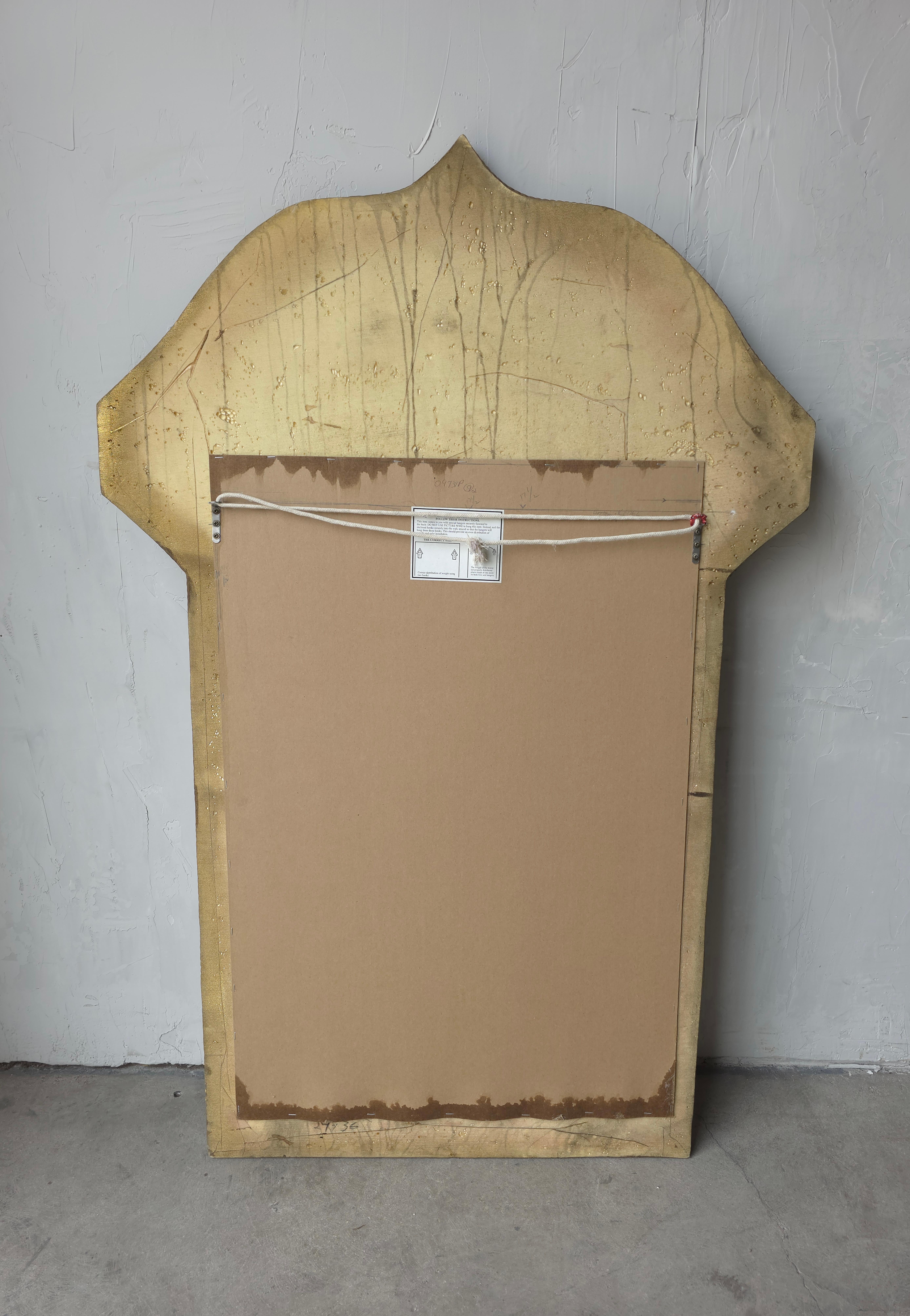 1970s Large Scale Tramp Art Style Wall Mirror For Sale 1