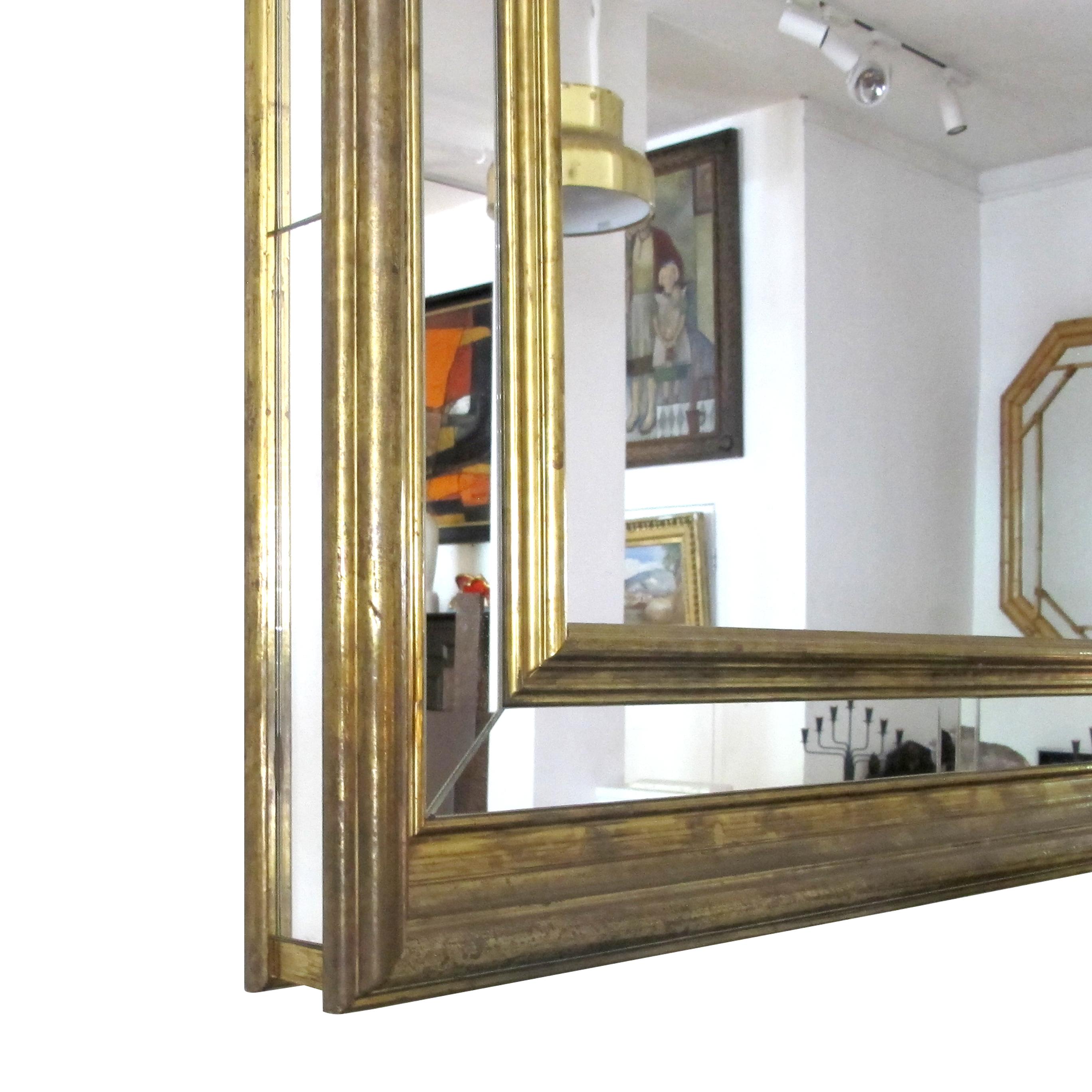 1970s Large Spanish Rectangular Brass-Clad Multi-Sectional Mirror by R. Dubarry In Good Condition In London, GB