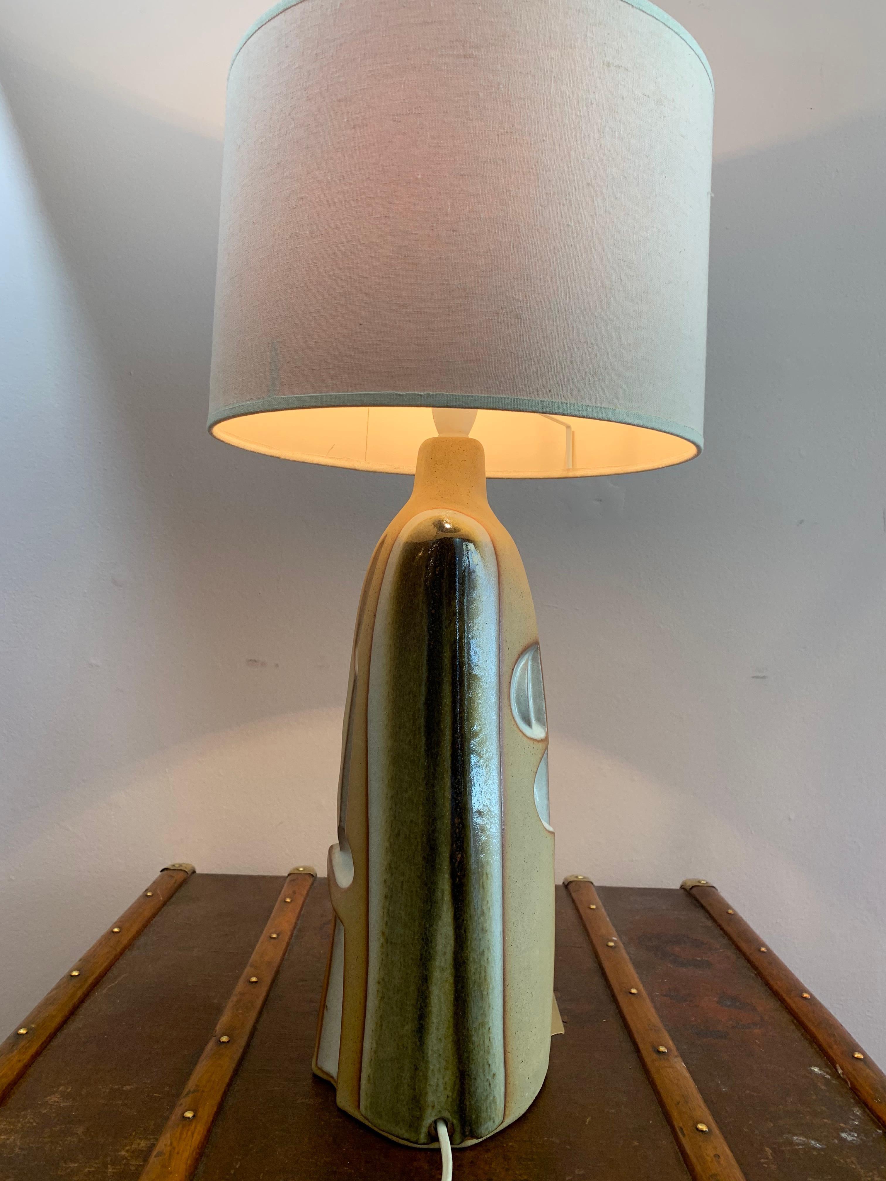 1970s Large Sculptural Tremaen Pottery Zennor Table Lamp by Peter Ellery 2
