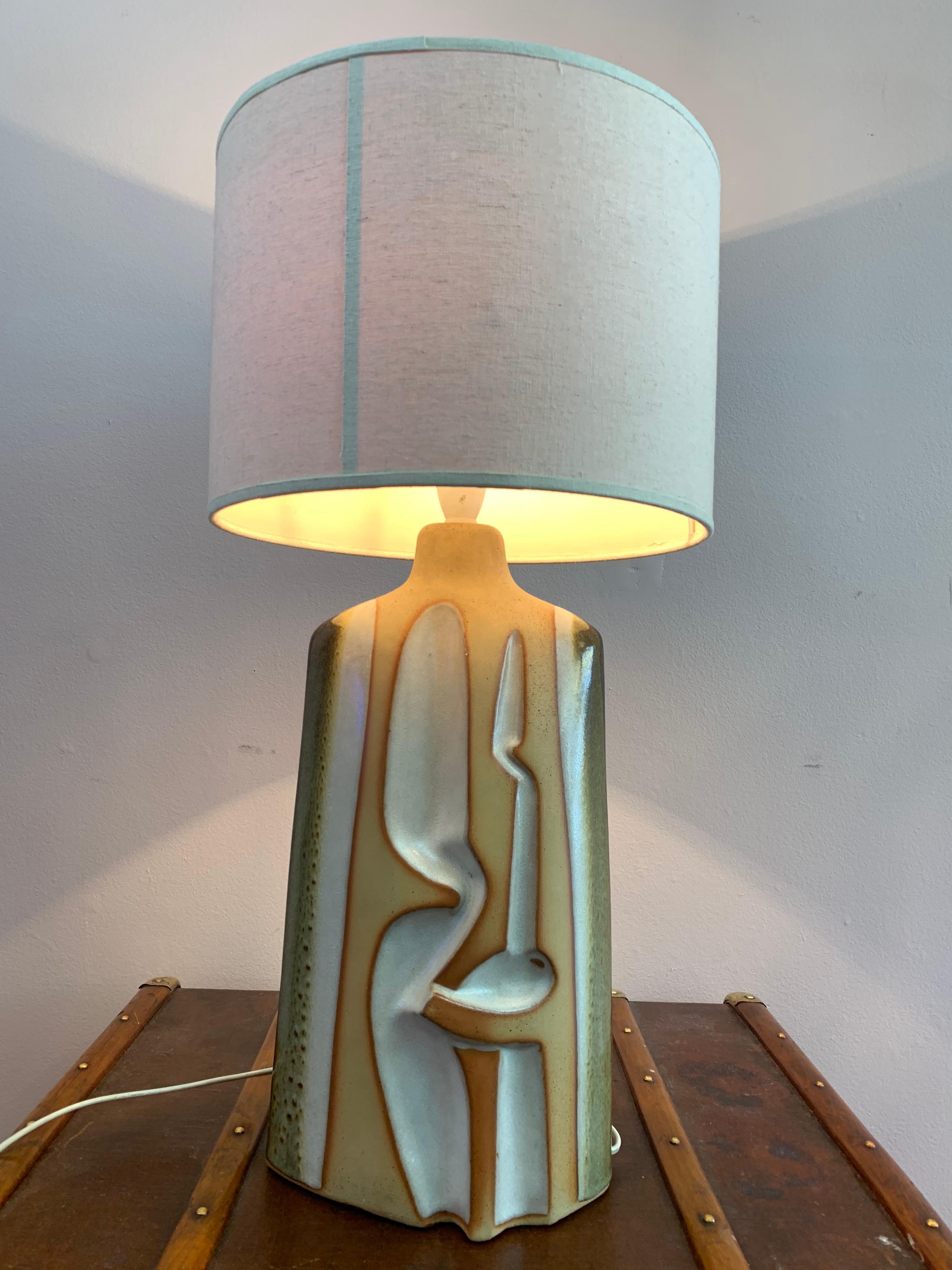 20th Century 1970s Large Sculptural Tremaen Pottery Zennor Table Lamp by Peter Ellery