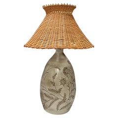 1970's Large studio pottery lamp by Marius Bessone