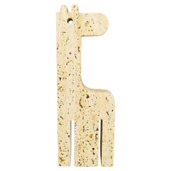 Gran Jirafa de travertino de los años 70 Escultura de Enzo Mari para F.lli Mannelli
