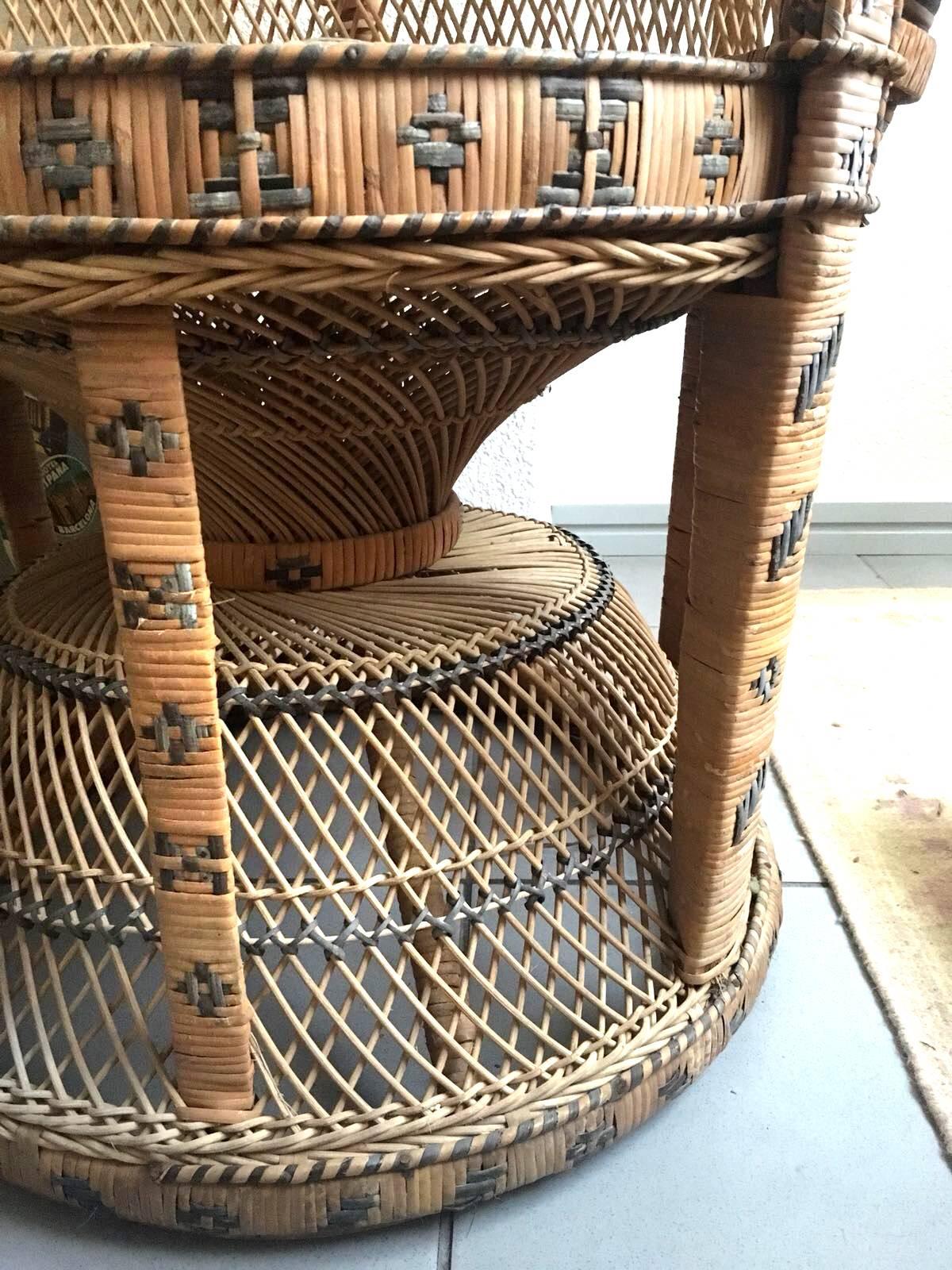 wicker chair 70s