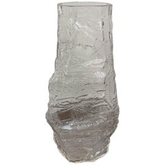 1970s Large Vintage Modernist German Peill & Putzler Arctic Glass Vase