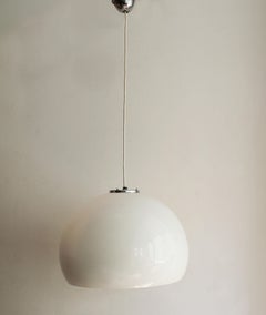 1970's Large White Ceiling Pendant