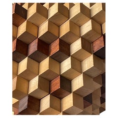 1970s Large Wooden Puzzle Sculpture Inspired by Sori Yanagi