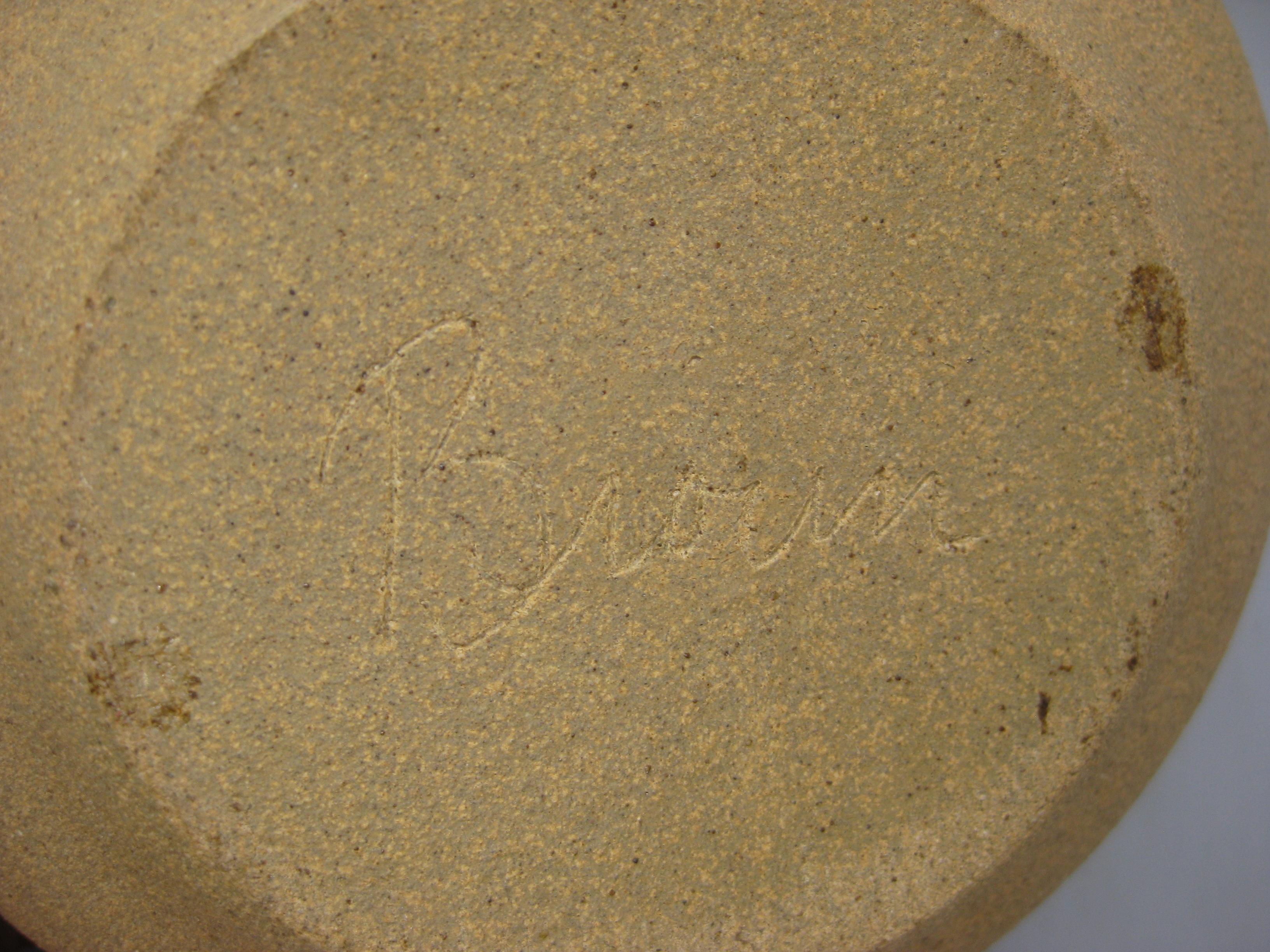 1970's Larry & Terry Brown Oregon Studio Pottery Sgraffito Vase Stash Jar Topf im Angebot 8