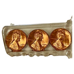 1970s Las Vegas Lucite & Pennies Souvenir Keychain