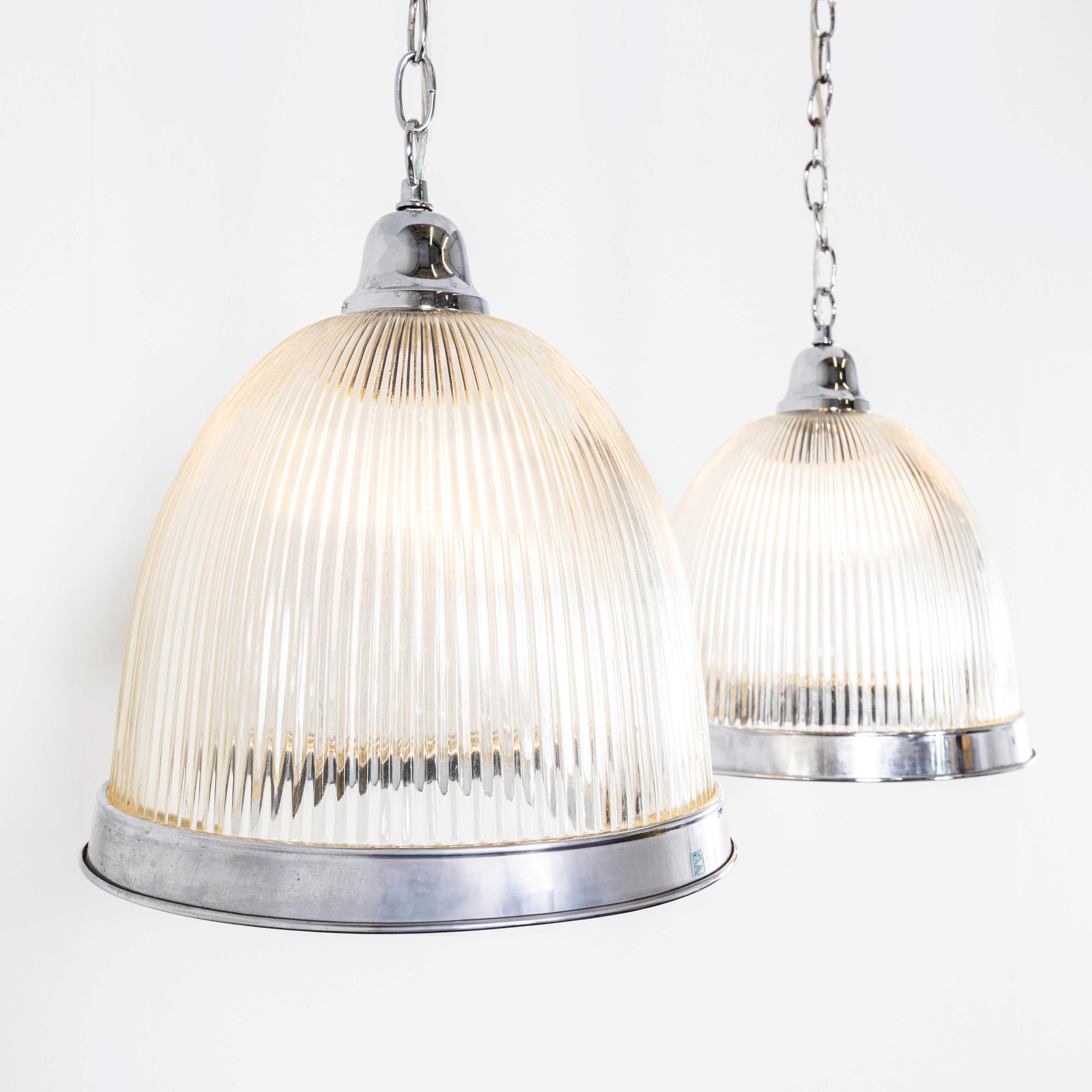 1970's Late Production Prismatic And Chrome Lamps - Pair In Good Condition For Sale In Hook, Hampshire