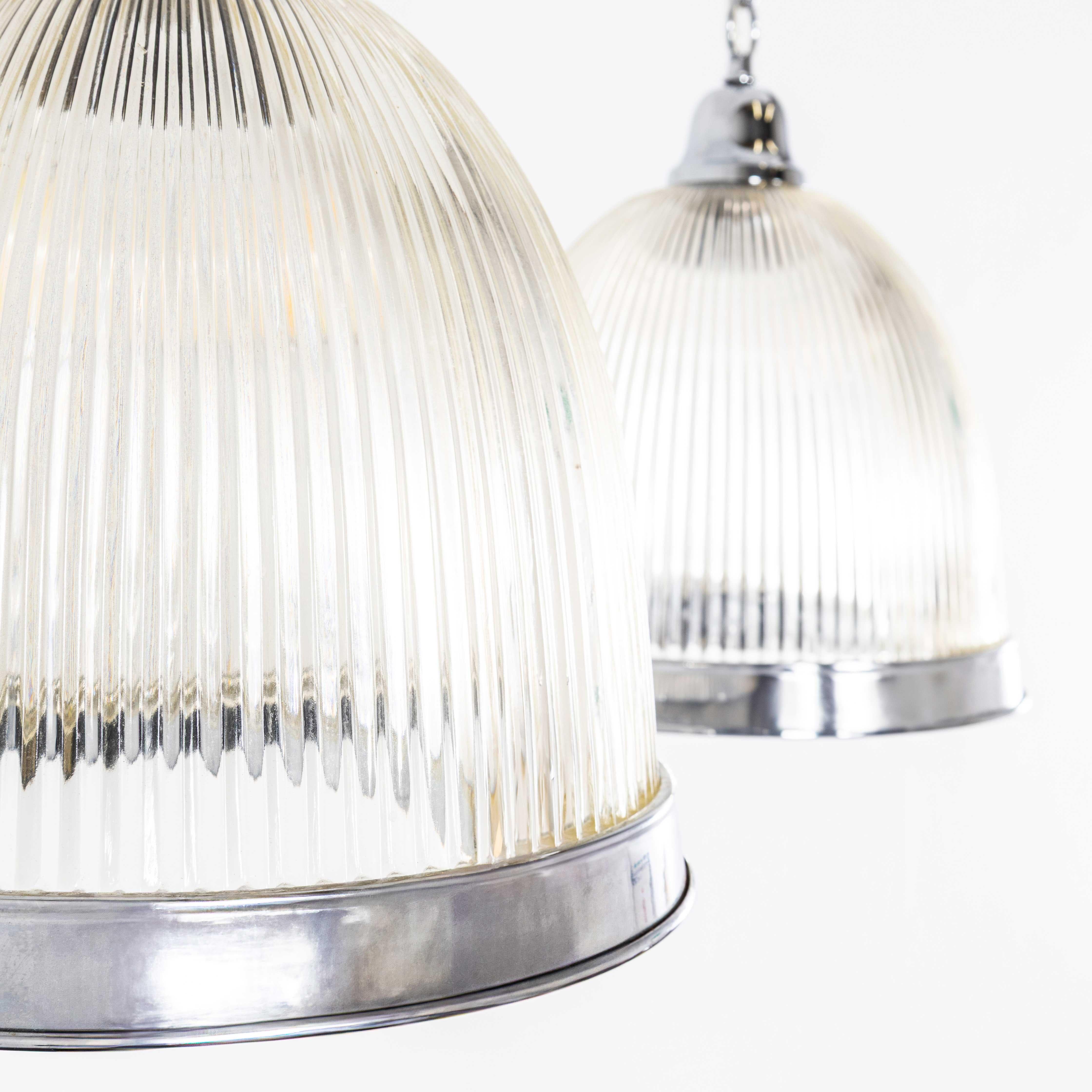 1970's Late Production Prismatic And Chrome Lamps - Pair For Sale 3