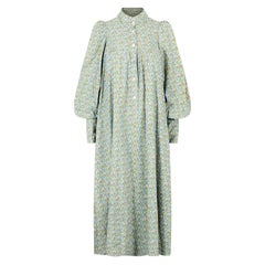 1970s Laura Ashley Floral Cotton Smock Dress