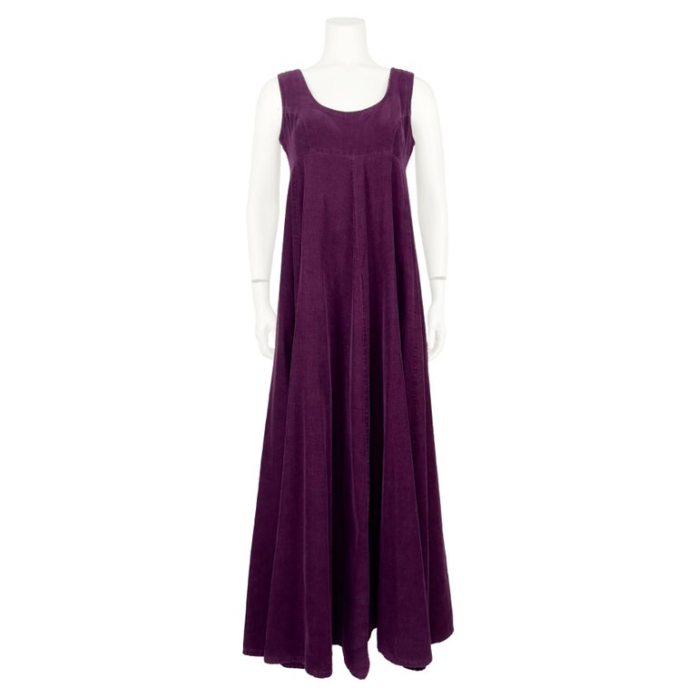 laura purple dress laura Metallic High Slit Dress