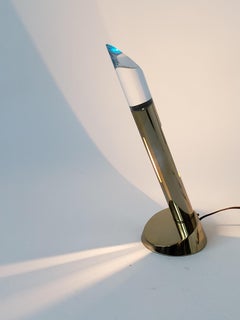 1970s Laurel Lucite Tip Slitted Table Lamp , USA