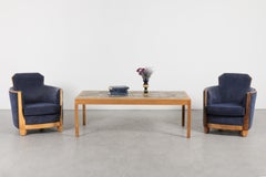 Mesa de centro de los años 70 de Lauritz Hjorth para Trioh, con azulejos de cerámica danesa