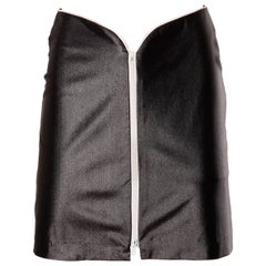 1970s Le Gambi Vintage Shiny Wet Look Spandex Disco Pants Fabric Zip Up Skirt