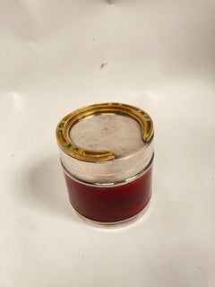 1970's Leather and metal boxe by Hermès