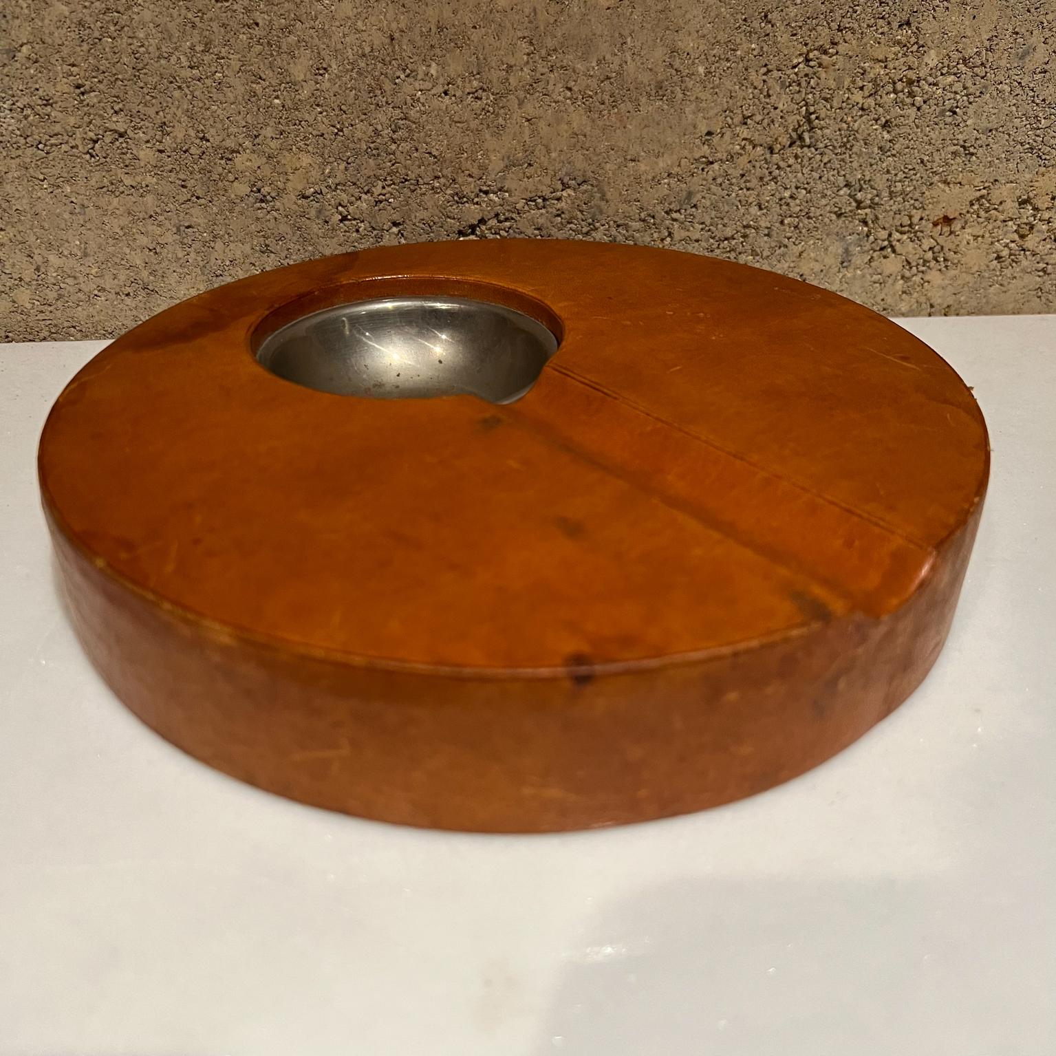 1970s Leather Ashtray Diego Matthai Mexican Modernism 1