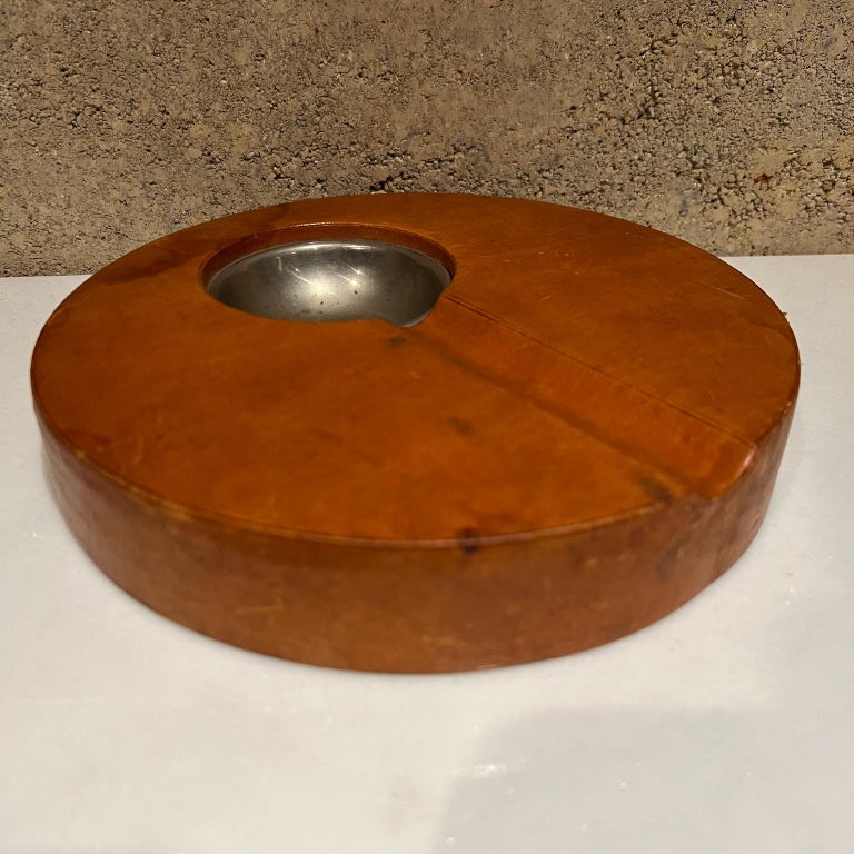 1970s Leather Ashtray Diego Matthai Mexican Modernism For Sale 1