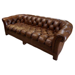 1970s Leather Chesterfield Sofa