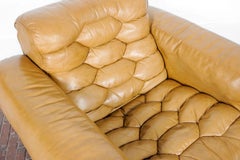 Fauteuil de salon / fauteuil DS-P en cuir des années 1970 de Robert Haussmann pour De Sede