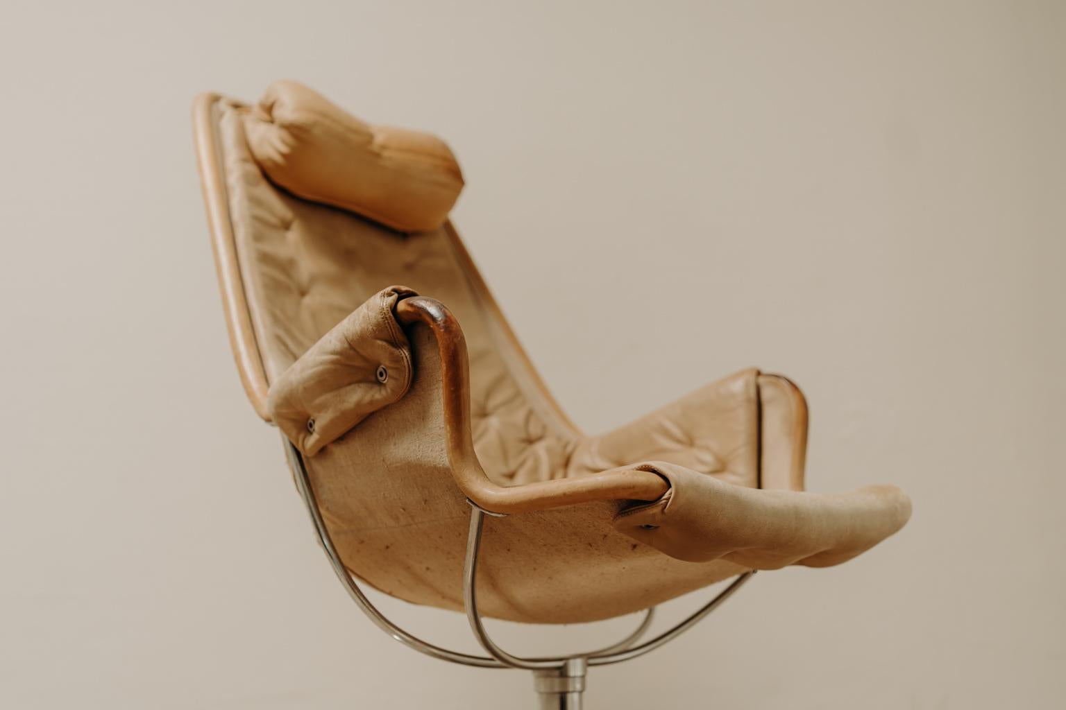 1970s Leather Jetson Swivel Lounge Chair 3