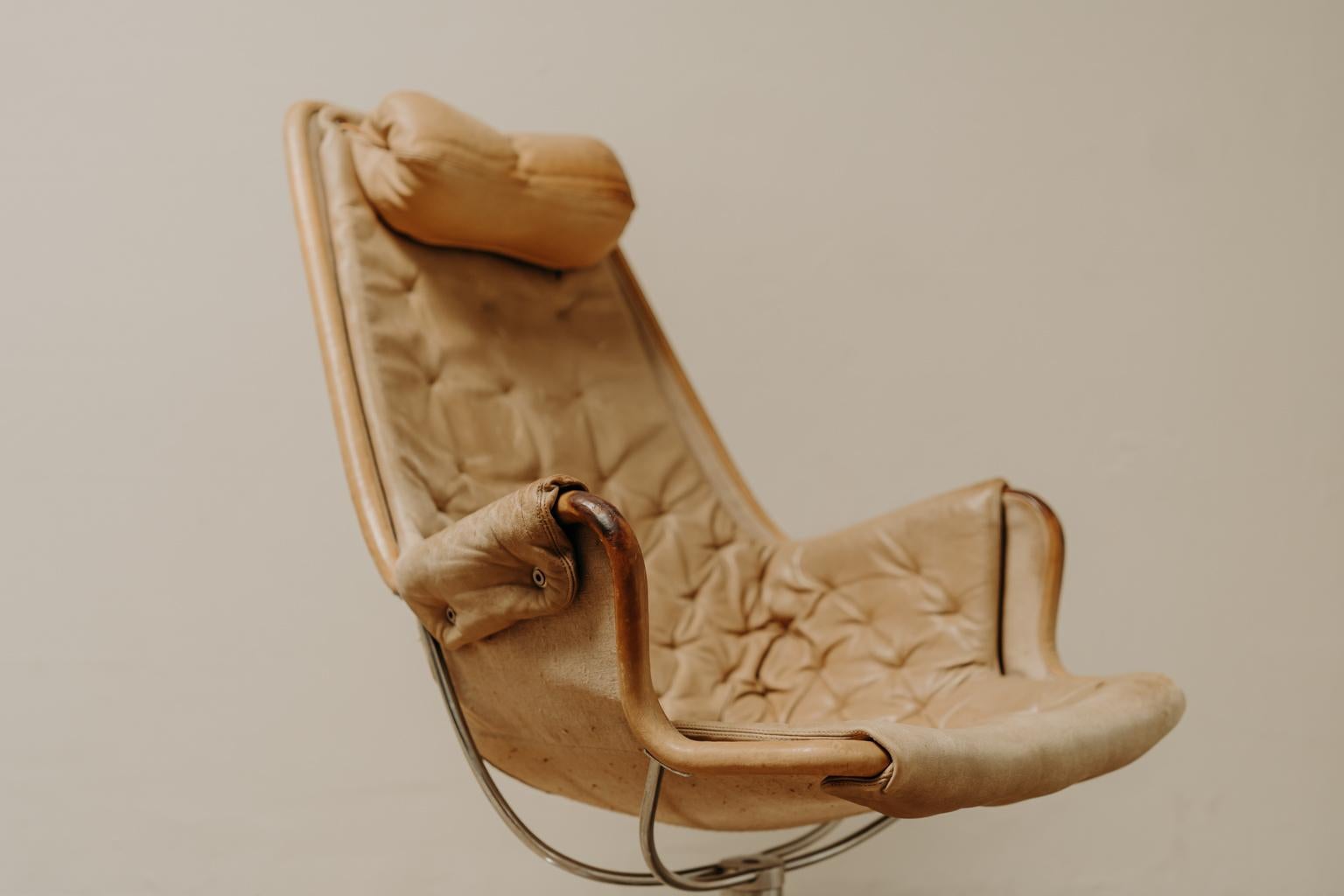 1970s Leather Jetson Swivel Lounge Chair 4