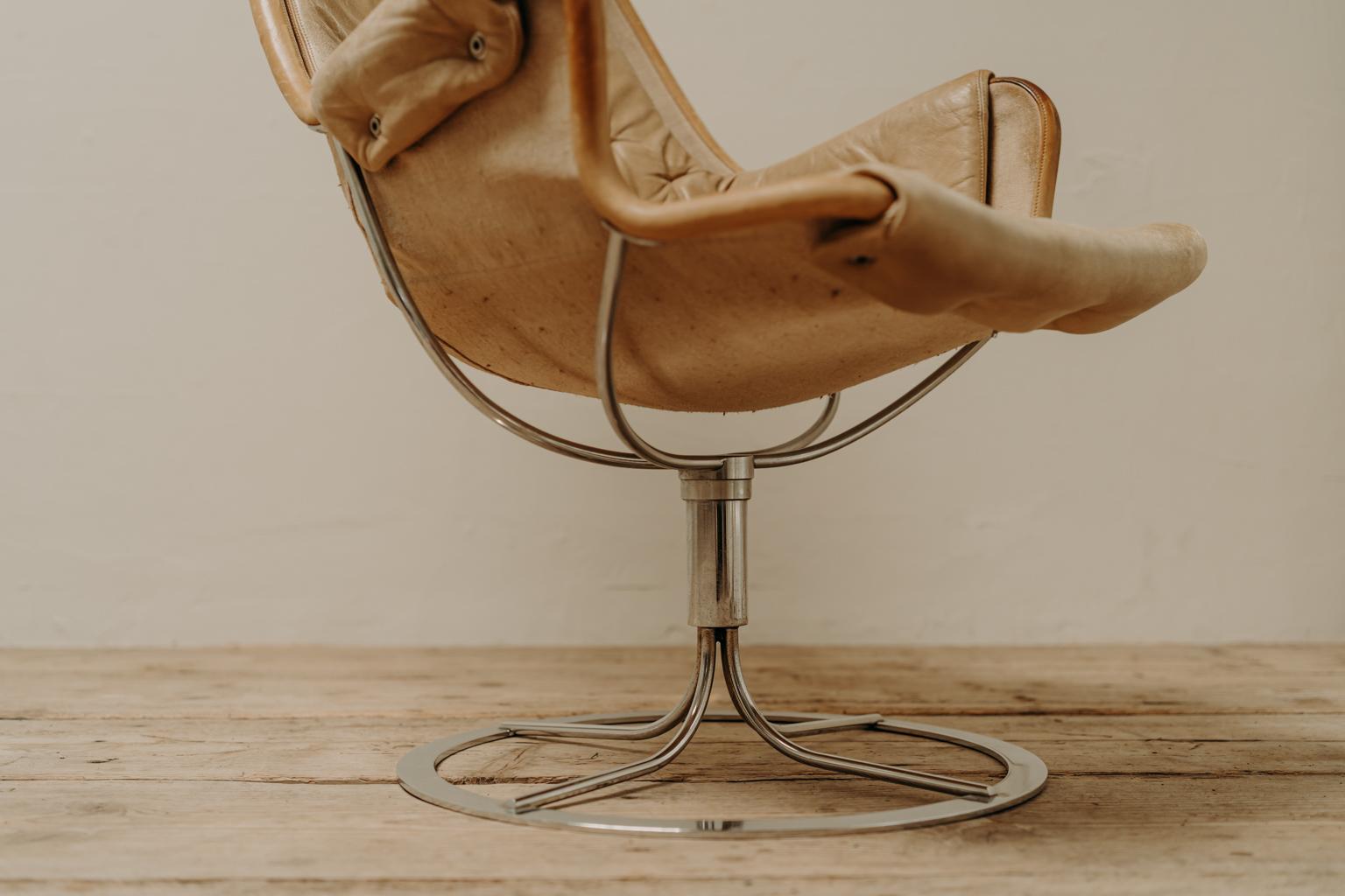 1970s Leather Jetson Swivel Lounge Chair 5