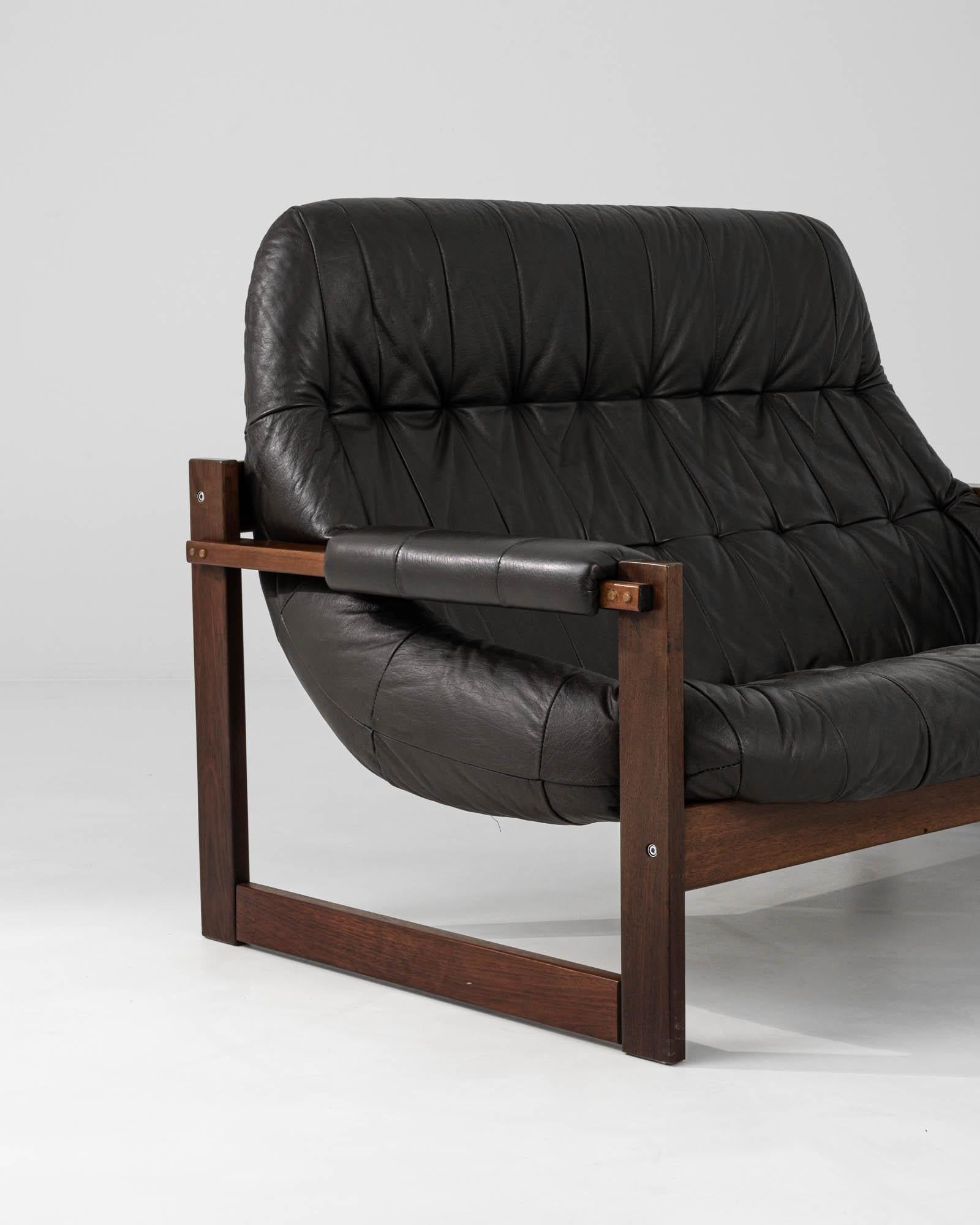 1970s Leather Loveseat by Percival Lafer For Sale 1