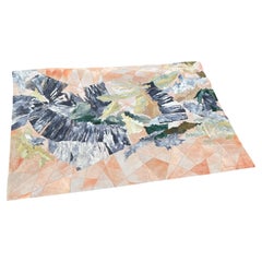 1970
s Leather marquetry tapestry by Fabrice