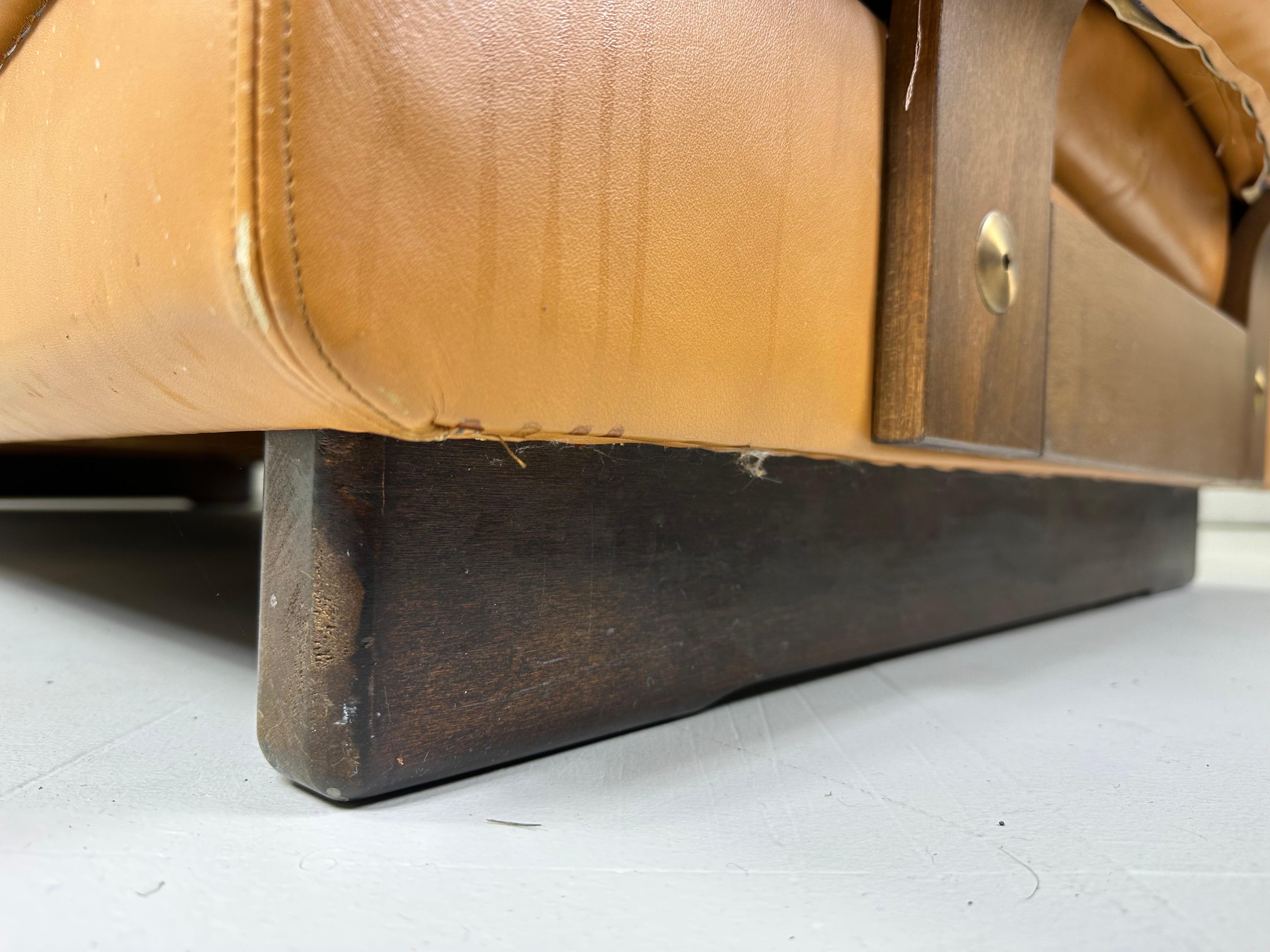 1970’s Leather Sofa For Sale 2