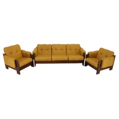 1970s Leatherette Living Room Set, Czechoslovakia