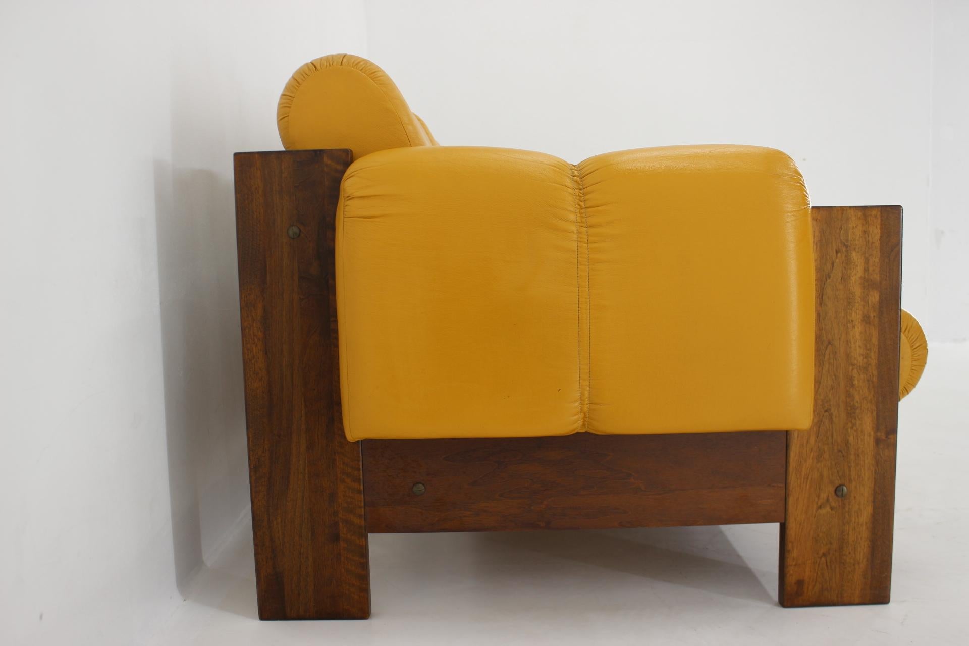Mid-Century Modern 1970s Leatherette Sofa, Czechoslovakia