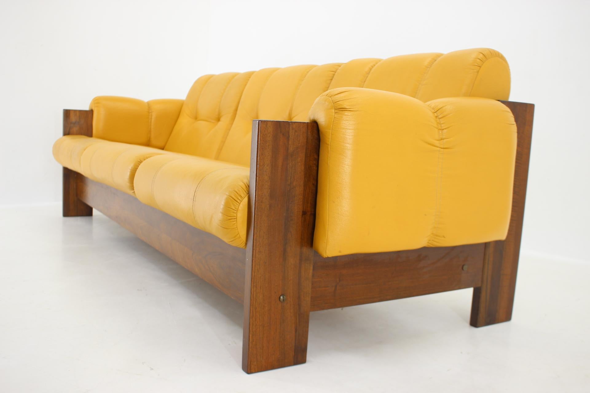 Late 20th Century 1970s Leatherette Sofa, Czechoslovakia