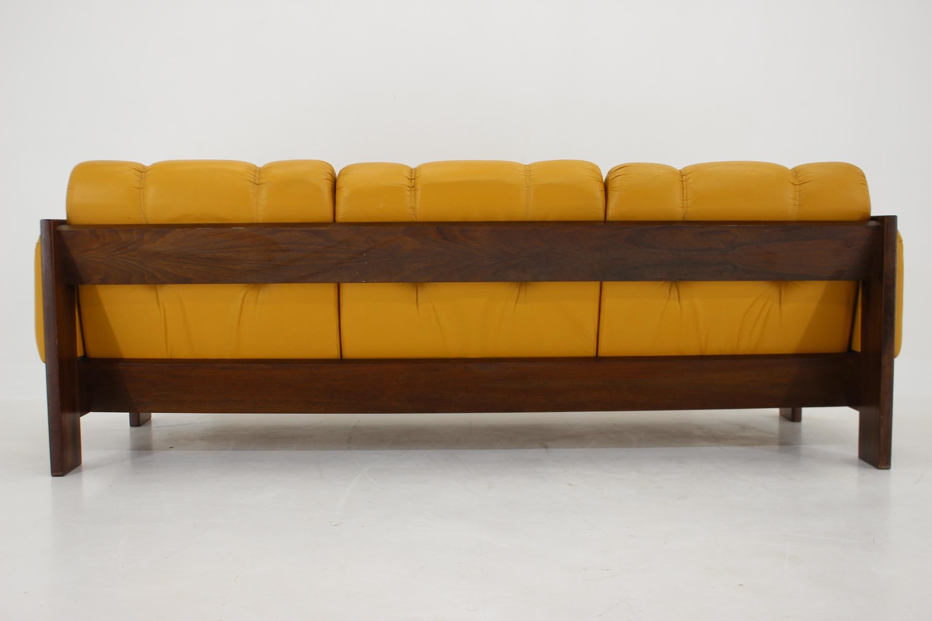 1970s Leatherette Sofa, Czechoslovakia 1