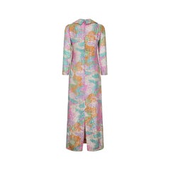 1970s Lee Jordan Multi-Coloured Sequin Maxi Dress