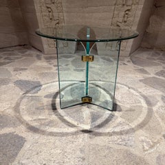 1970s Leon Rosen Glass End Table for Pace Collection
