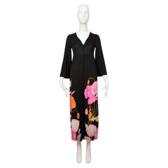 1970's LEONARD of Paris floral printed silk jersey dress
