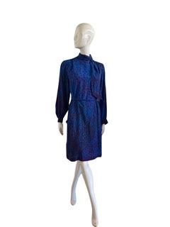 1970s Leonard Paris Paisley Silk Dress