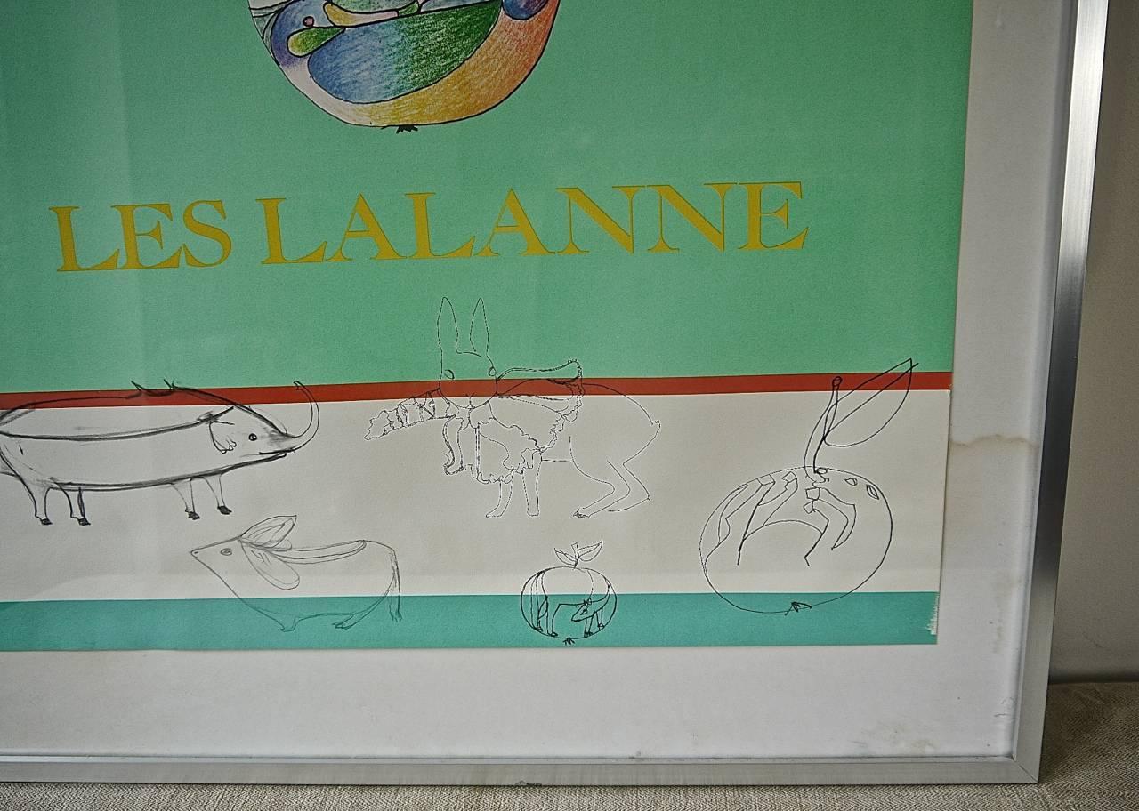  Les Lalanne Alexandre Iolas Colourul Animalier 1970s Poster In Good Condition For Sale In London, GB
