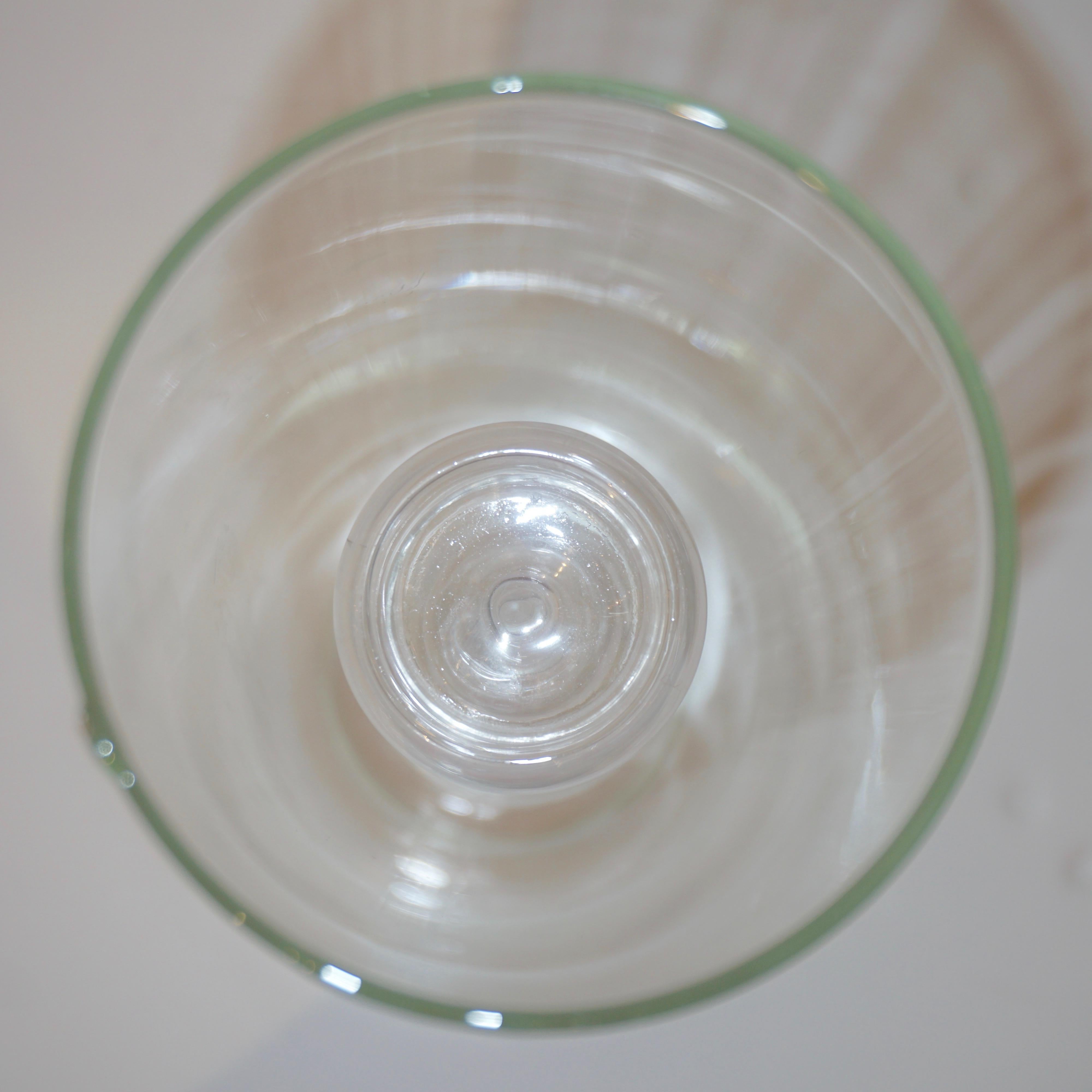 Organic Modern 1970s Leucos Italian Design Crystal Clear Murano Glass Candleholder or Vase For Sale
