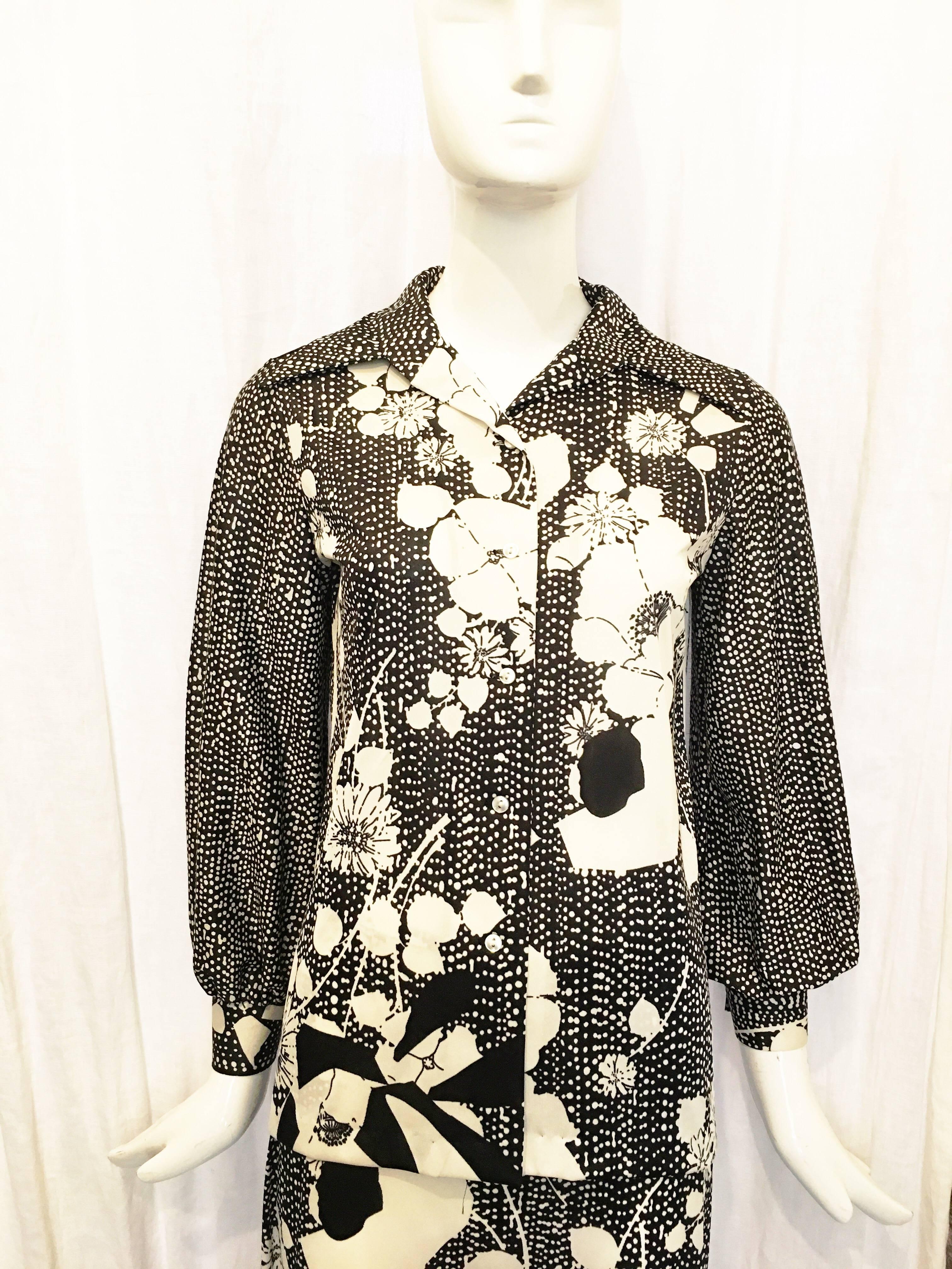 1970s Liberty House by Kamehameha Floral Skirt Suit  In Excellent Condition For Sale In Brooklyn, NY