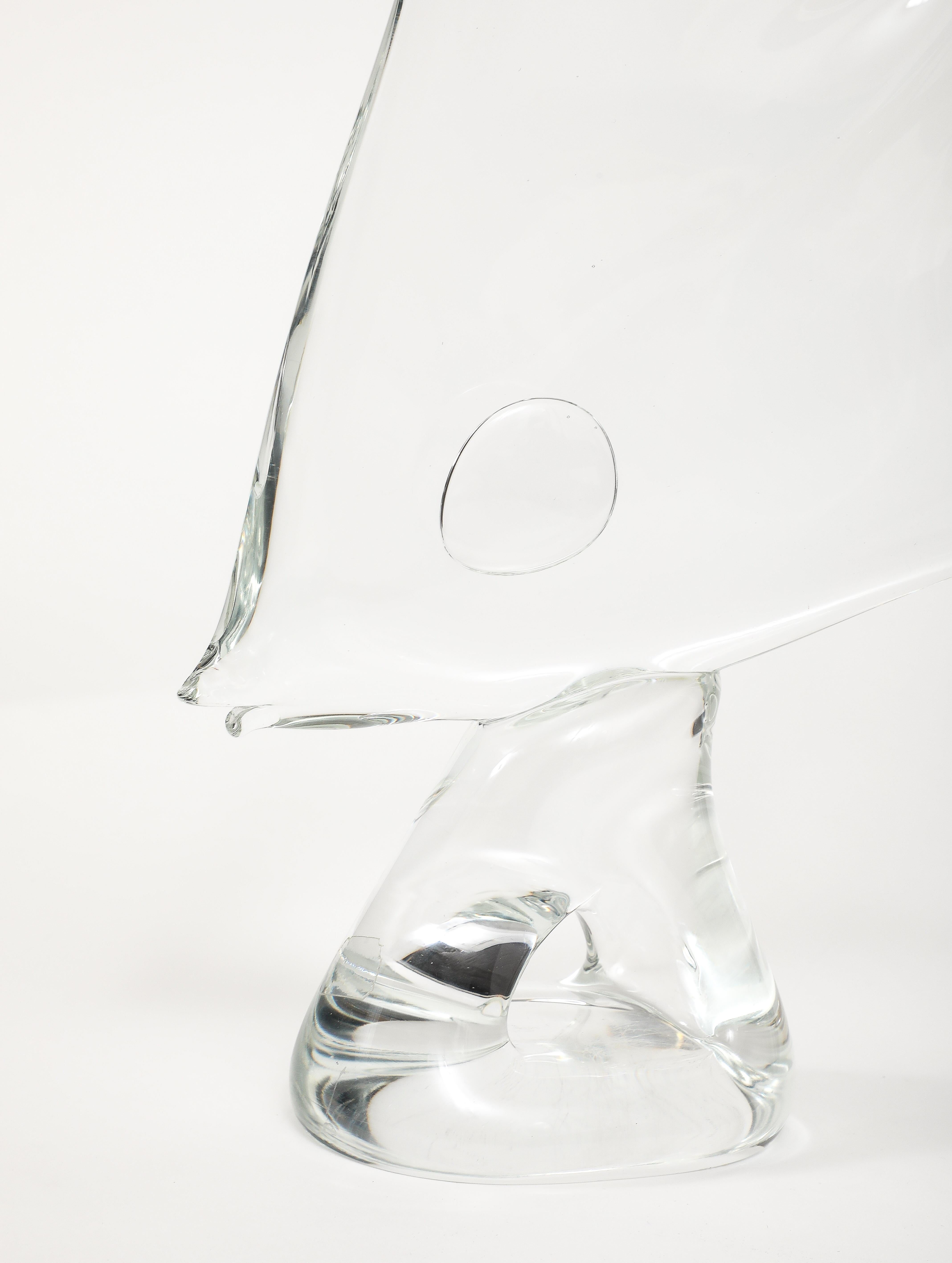 Mid-Century Modern 1970's Licio Zanetti Murano Glass Fish Sculpture