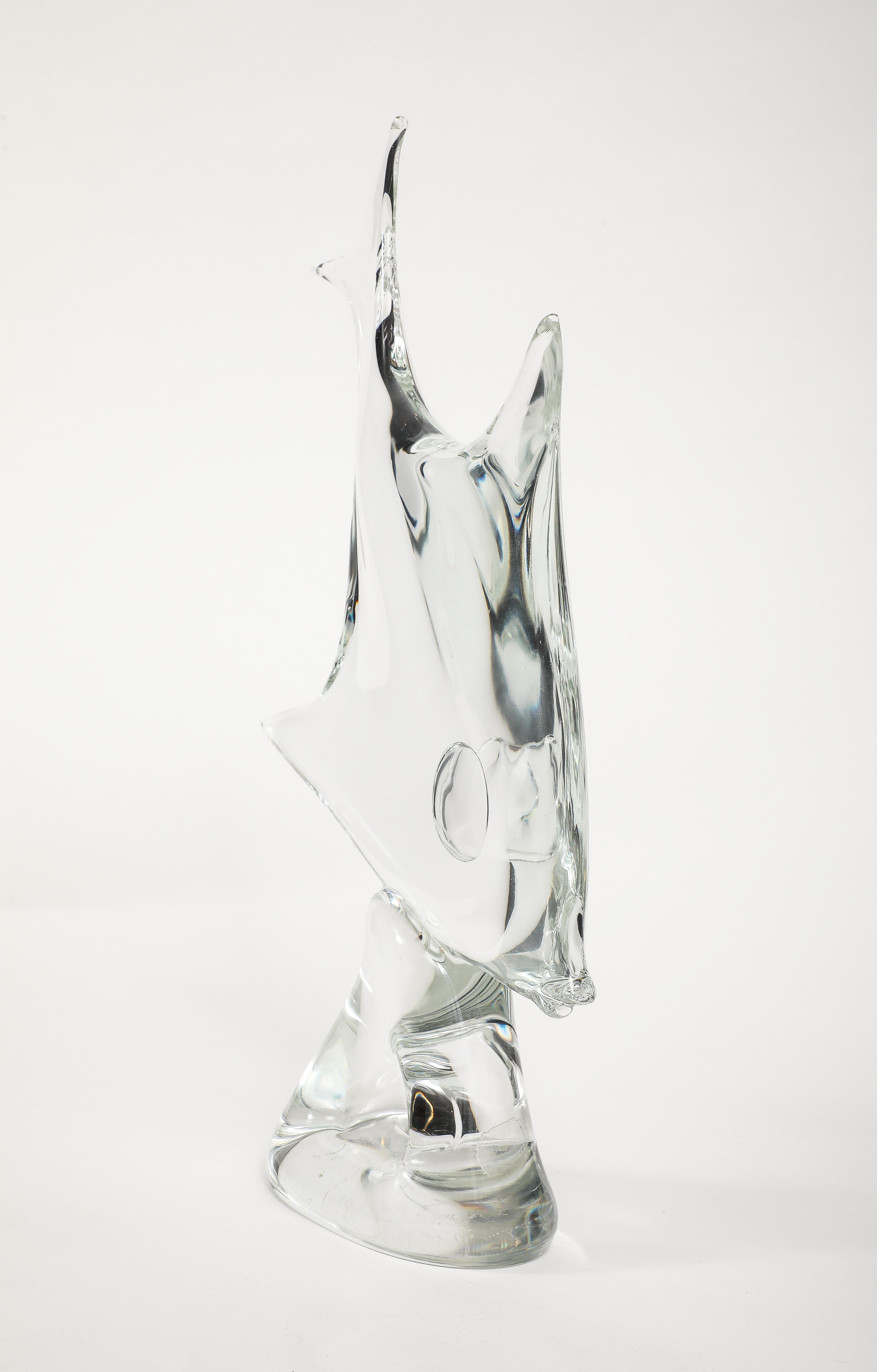 Italian 1970's Licio Zanetti Murano Glass Fish Sculpture