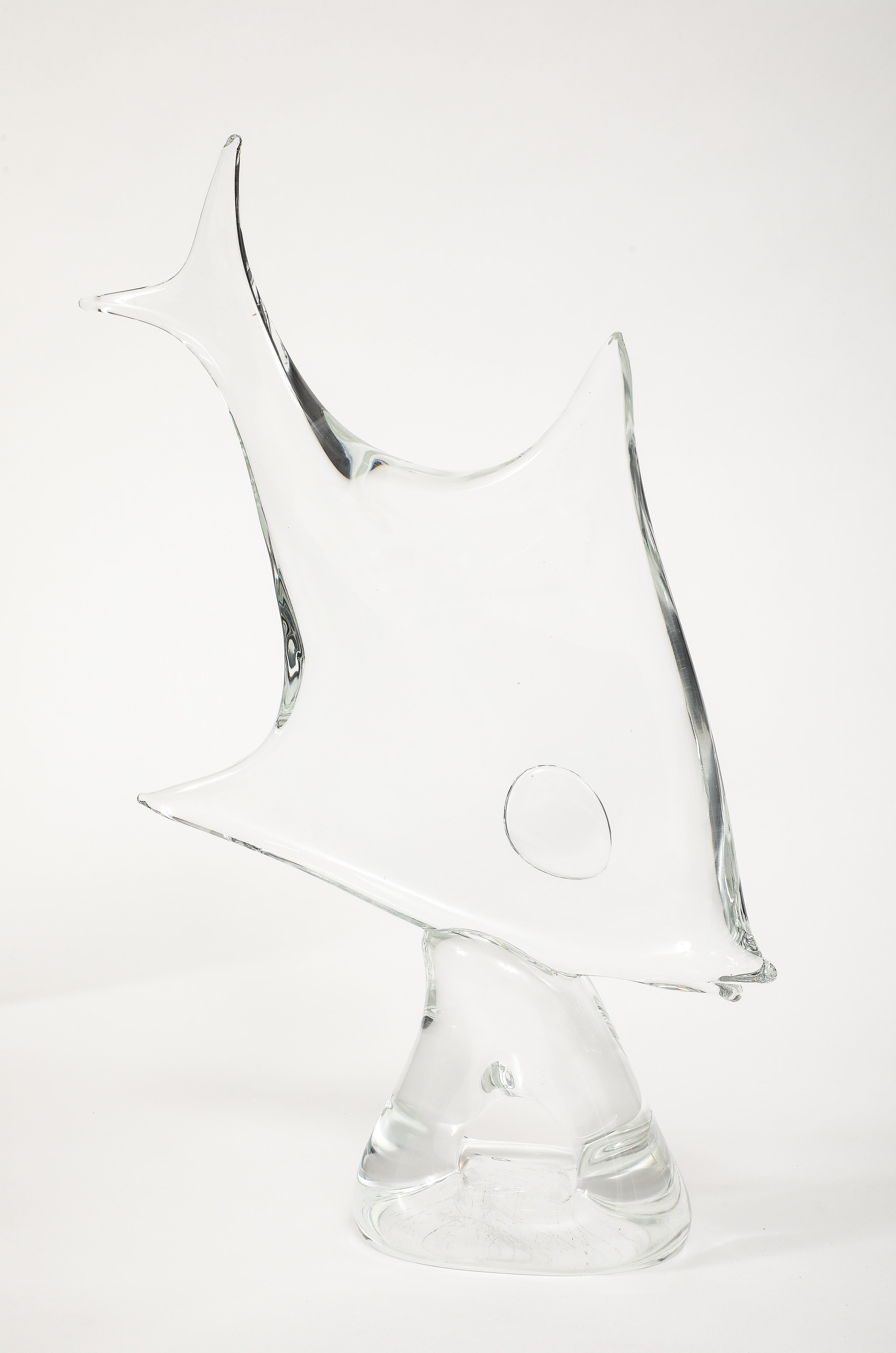 Late 20th Century 1970's Licio Zanetti Murano Glass Fish Sculpture