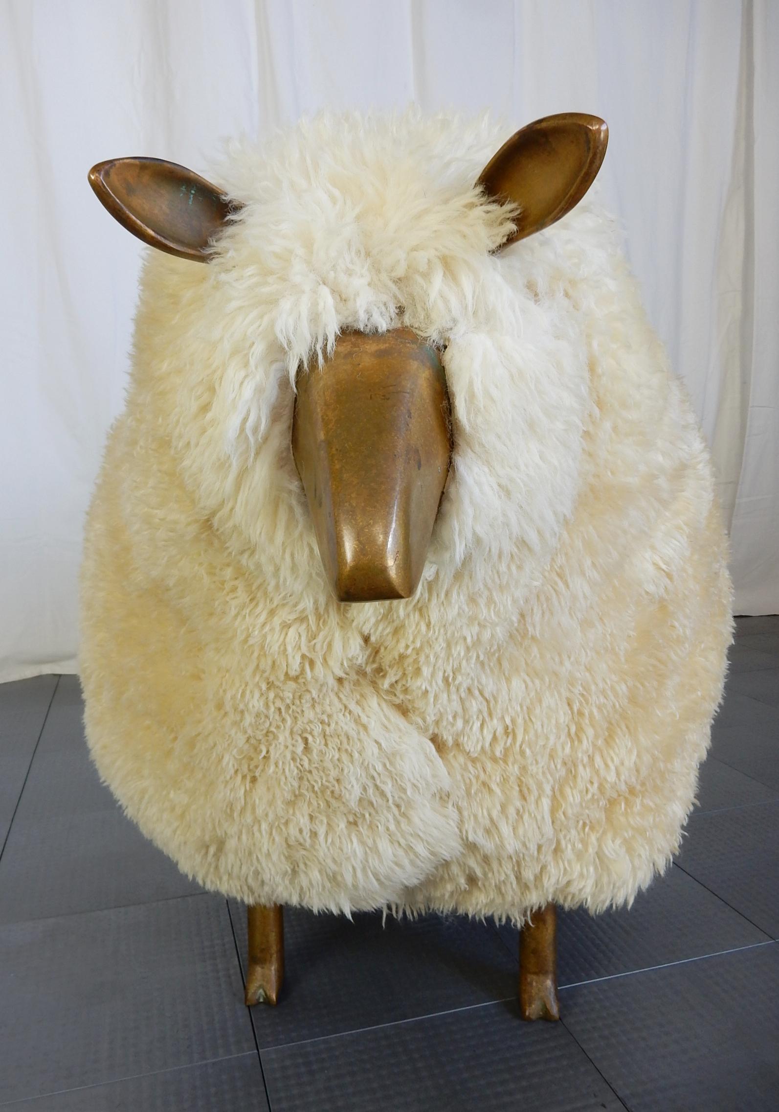 sheep ottoman